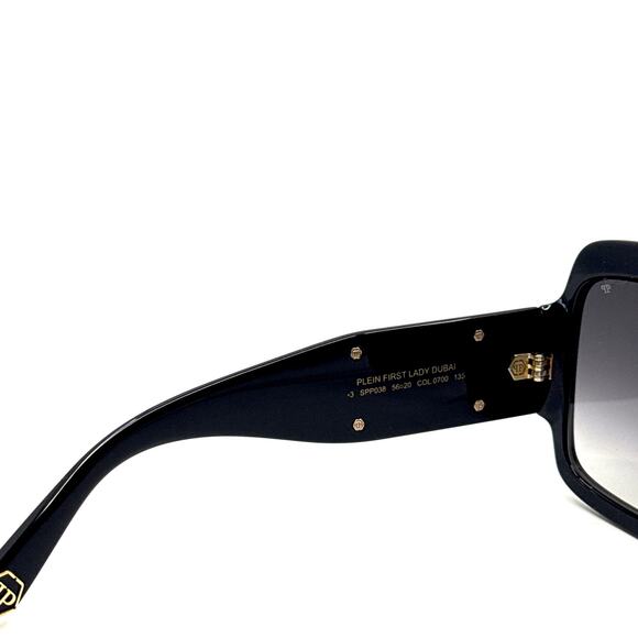 New, PHILIPP PLEIN Sunglasses Plein First Lady Dubai SPP038 Col.0700 Authentic - Picture 8 of 11